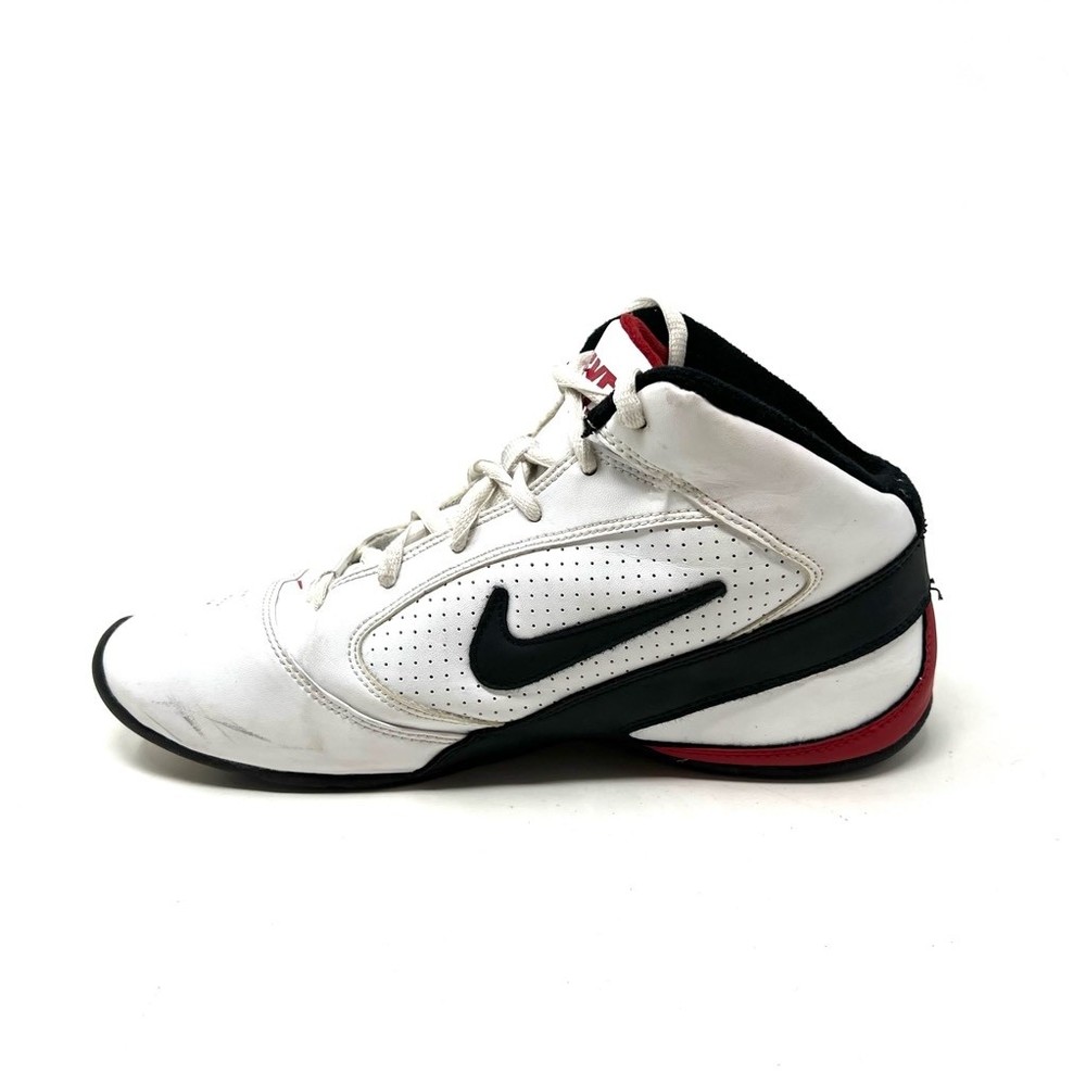 Nike Boys Air Flight Scorer Sneaker Athletic White Basketball Leather Logo 6.5Y